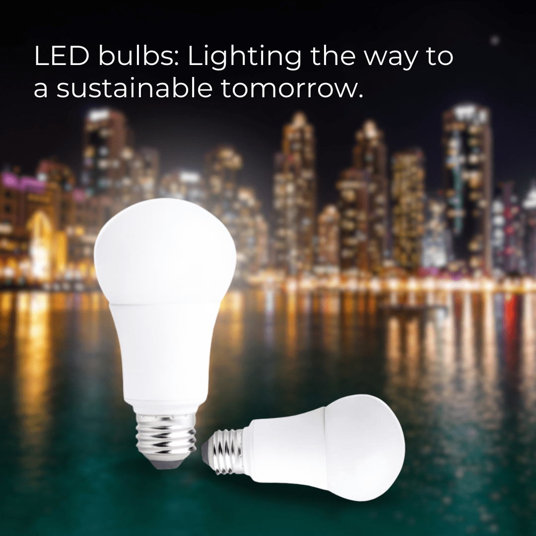 LED bulbs Lighting the way to a sustainable tomorrow. (1080 × 1080px)